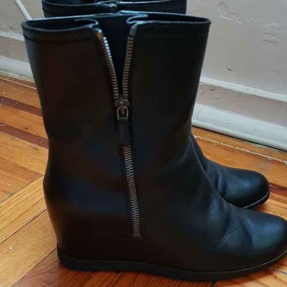 Prada Shoes - Prada Black Wedge Boots Size 40 US 10